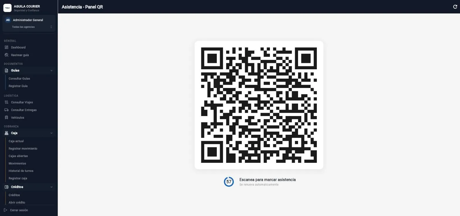 Panel QR de asistencia