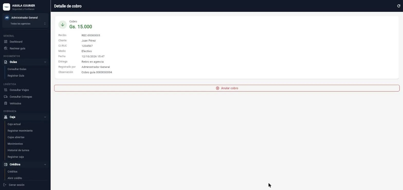 Recibo registrado